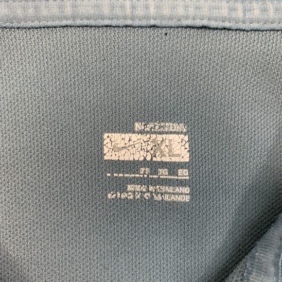 Nike Fitdry Polo Shirt Mens XL Extra Large Slate Short Sleeve High Low Hem Golf - Picture 8 of 11